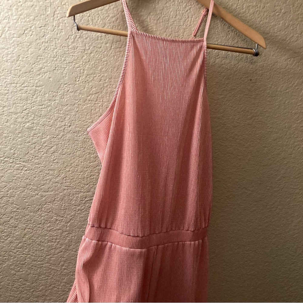 NWT Ultra Flirt Pant Suit Pink Strappy Sleeveless Dress. Stretchy